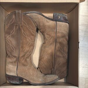 Tony Lama Brown Heeled Boots